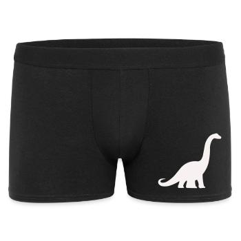 Long neck dino silhouette - Men's Boxer Shorts - black - Front