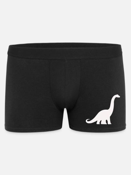 Long neck dino silhouette - Men's Boxer Shorts - black