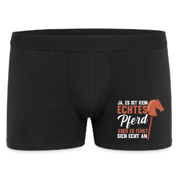 Steckenpferd Hobbyhorse Hobby Horsing - Männer Boxer Shorts - Schwarz - Vorne