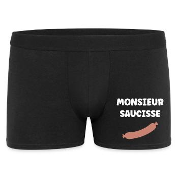 Monsieur Saucisse - Boxer Homme - noir - Devant