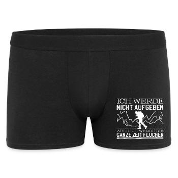Wander Spruch - Männer Boxer Shorts - Schwarz - Vorne