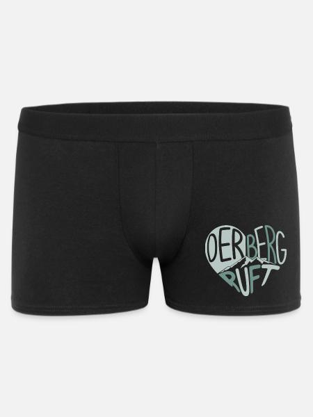 Der Berg ruft Herzdesign - Männer Boxer Shorts - Schwarz
