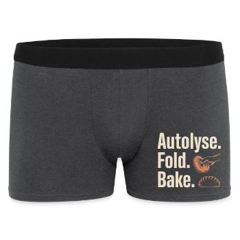 Autolyse Fold Bake Bread Art - Men's Boxer Shorts - charcoal grey - Front