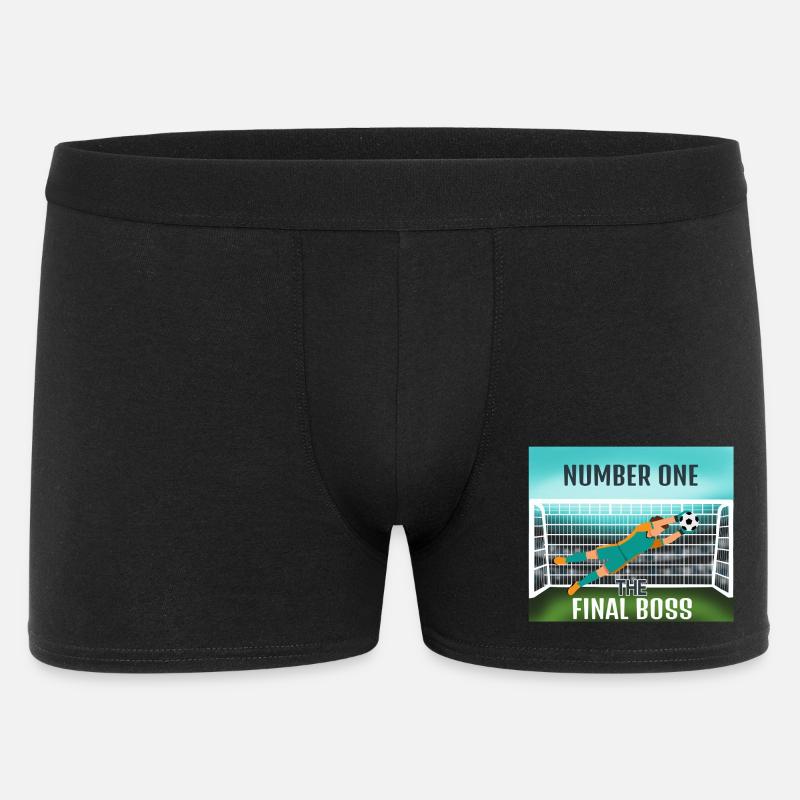 Endgegner: Torwart - Männer Boxer Shorts - Schwarz