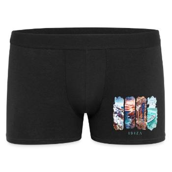 Ibiza Urlaub Travel – Balearen Strand & Party - Männer Boxer Shorts - Schwarz - Vorne