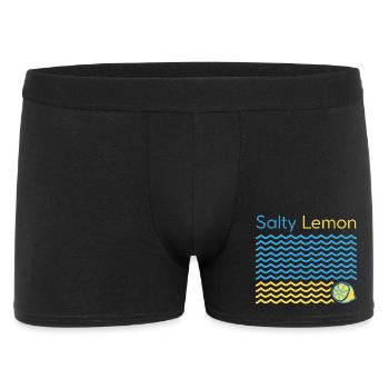 Imprimé côtier citron salé - Boxer Homme - noir - Devant