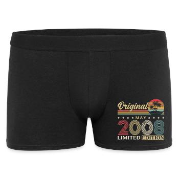 18th Birthday Gift Original May Vintage 2008 - Men's Boxer Shorts - black - Front