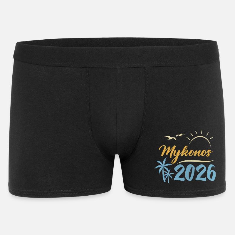 Mykonos 2026 - Männer Boxer Shorts - Schwarz