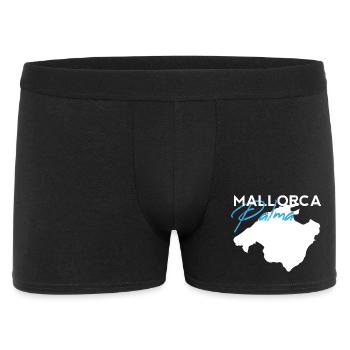 Palma Mallorca Schriftzug Modern Brush Style - Männer Boxer Shorts - Schwarz - Vorne
