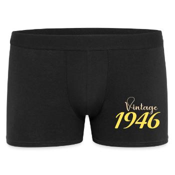 80 Years 1946 Minimal Design T-Shirt - Men's Boxer Shorts - black - Front