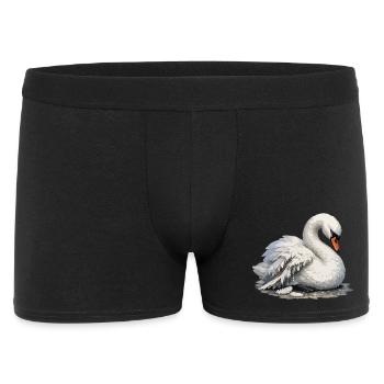 Swan with broken wing - Men's Boxer Shorts - black - Front