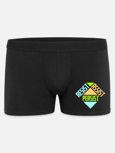 Resist Assist Persist Activism Motivation Logo - Men's Boxer Shorts - black