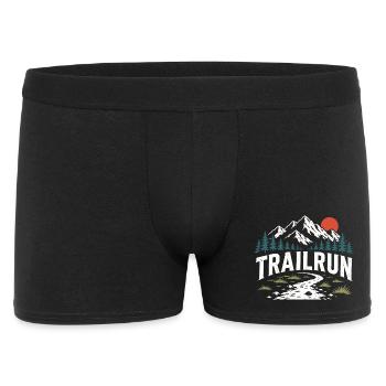 Trail Run - Männer Boxer Shorts - Schwarz - Vorne