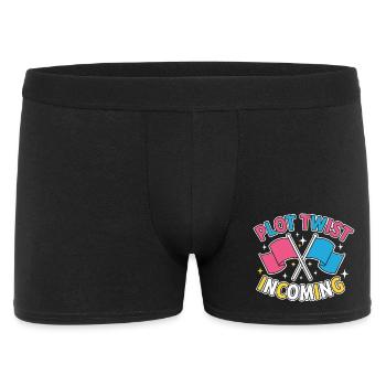 Gender Reveal Plot Twist Incoming Team Pink Team - Men's Boxer Shorts - black - Front