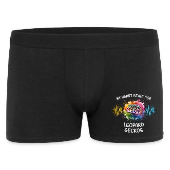Leopard Gecko Heart Line - Men's Boxer Shorts - black - Front