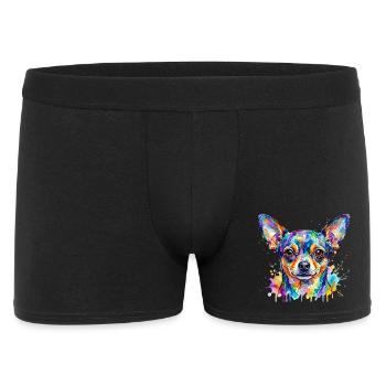 Color Explosion Chihuahua Head - Men's Boxer Shorts - black - Front