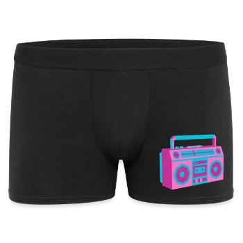 Boombox Ghettoblaster 80s Retro Roller Disco - Men's Boxer Shorts - black - Front