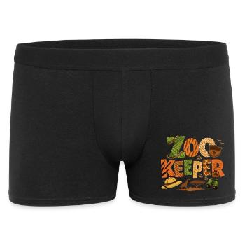 Zoo Keeper Zookeeper Safari Pattern Outfit - Men's Boxer Shorts - black - Front