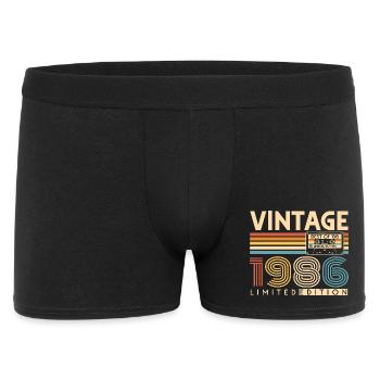 40 ans 40 ans 1986 Vintage Né - Boxer Homme - noir - Devant