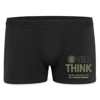 Over Think – Humor about Overthinking - Men's Boxer Shorts - black - Front