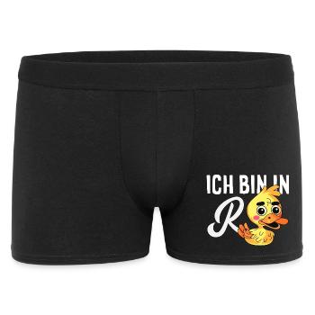 In Rente Ente Ruhestand - Männer Boxer Shorts - Schwarz - Vorne