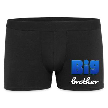 Schriftzug Big Brother für den großen Bruder - Männer Boxer Shorts - Schwarz - Vorne