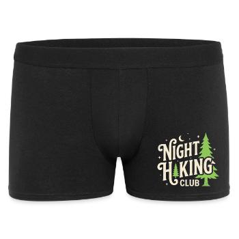 Outdoor-Abenteuer – Nachtwanderclub - Männer Boxer Shorts - Schwarz - Vorne