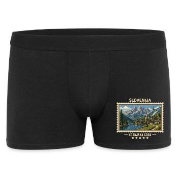Slowenien Kranjska Gora Vintage Reisemarke - Männer Boxer Shorts - Schwarz - Vorne