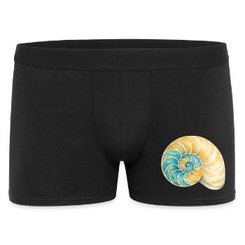 Water-coloured shell spiral - Men's Boxer Shorts - black - Front