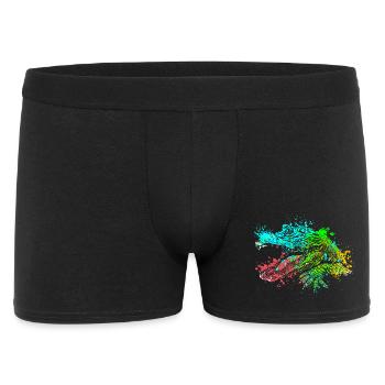 Splash Art Wild Crocodile - Men's Boxer Shorts - black - Front