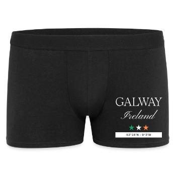 Galway Irland Souvenir – Reise minimalistisch - Männer Boxer Shorts - Schwarz - Vorne