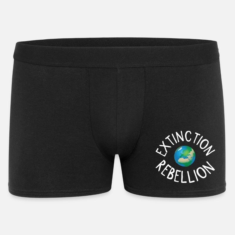Extinction Rebellion Planet Earth white - Men's Boxer Shorts - black