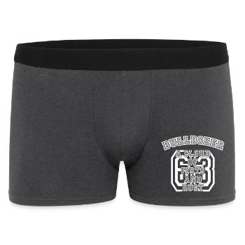 Bulldozer moustique disant 63 Football - Boxer Homme - charbon - Devant