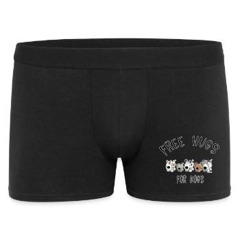 Free Hugs For Dogs - Hund - Hunde - Comic - Männer Boxer Shorts - Schwarz - Vorne