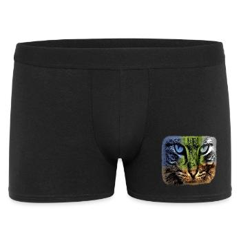 Colorful cat face, individualistic - Men's Boxer Shorts - black - Front