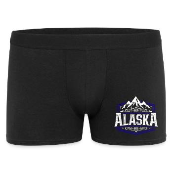 Alaska | Typographie de l'Alaska - Boxer Homme - noir - Devant