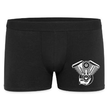 V8 engine car graphic musclecar icon illustration - Men's Boxer Shorts - black - Front