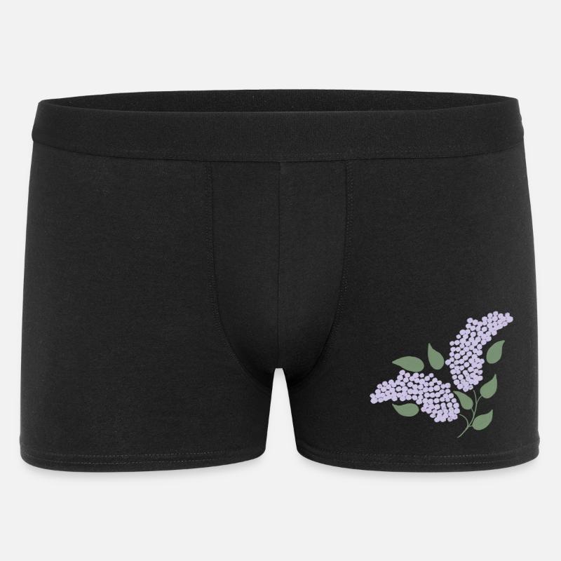 Flieder - Männer Boxer Shorts - Schwarz