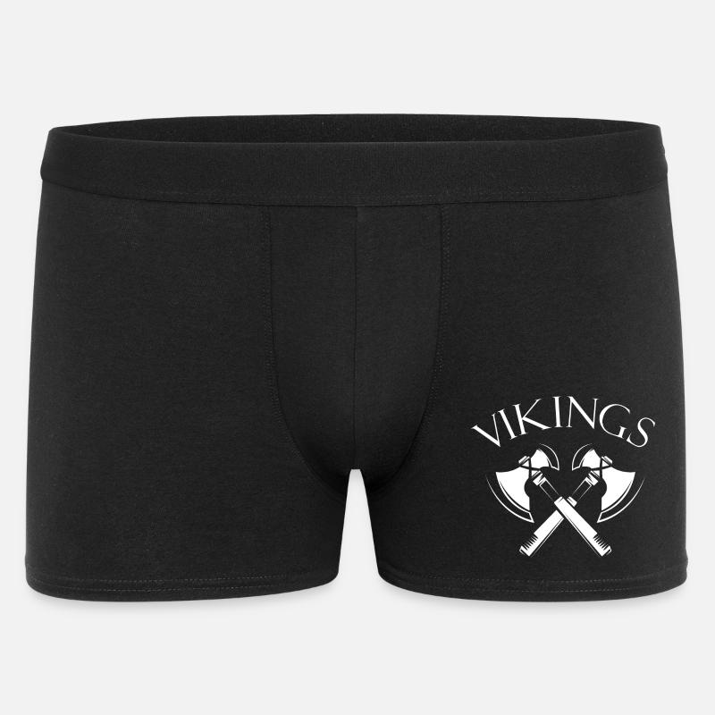 viking vikings symbol Logo Grafik idee wikinger - Männer Boxer Shorts - Schwarz