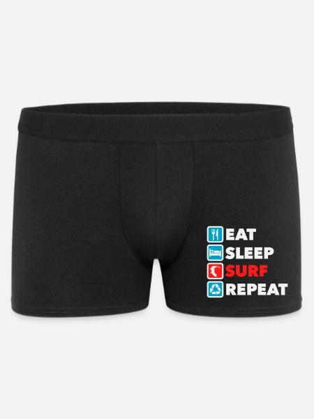 Eat Sleep Surf Repeat - Men's Boxer Shorts - black