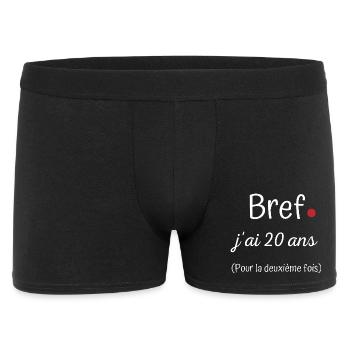 Bref jai 20 ans deuxième fois - Boxer Homme - noir - Devant