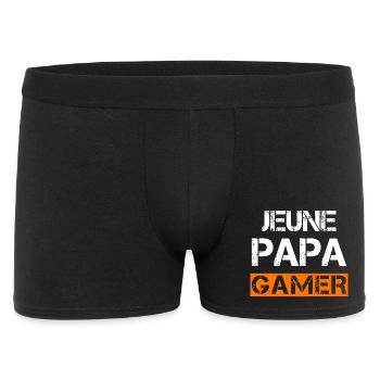 Jeune Papa Gamer - Boxer Homme - noir - Devant