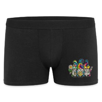 Hippie Gnomes Peace Tie Dye - Men's Boxer Shorts - black - Front