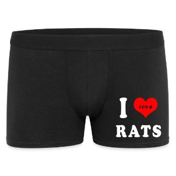 I love rats - Men's Boxer Shorts - black - Front