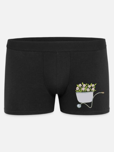 Wheelbarrows Flowers - Men's Boxer Shorts - black