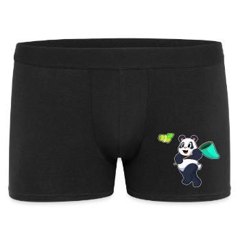 Pêche au filet de débarquement du panda pêcheur - Boxer Homme - noir - Devant