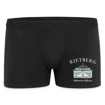 Rietberg Historisches Rathaus, Handzeichnung - Männer Boxer Shorts - Schwarz - Vorne
