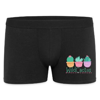 Wild Cactus: Trio de Cactus Mignons - Boxer Homme - noir - Devant