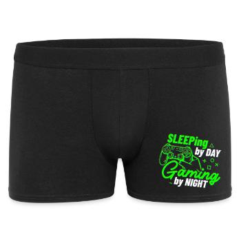 Sleeping By Day Gaming By Night - Men's Boxer Shorts - black - Front