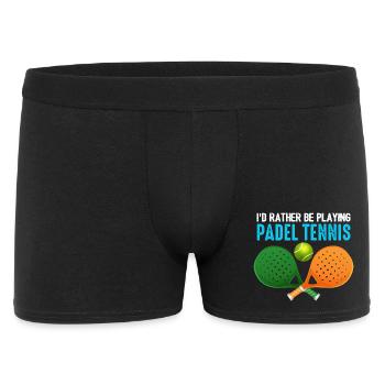 Padel Id Rather Be Playing Padel Tennis - Men's Boxer Shorts - black - Front